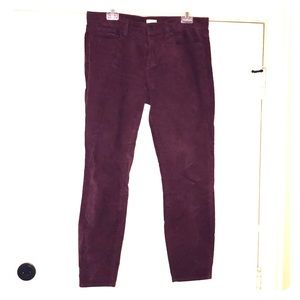 J. Crew Maroon Stretch Cords